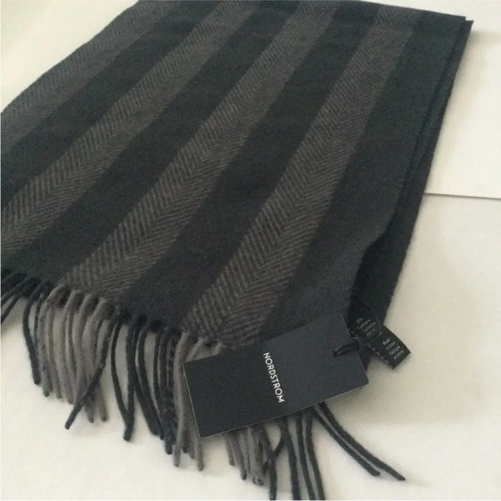 Nordstrom Black and Gray Men's Scarf